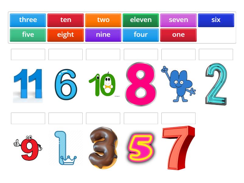 Numbers 1-11 - Match up