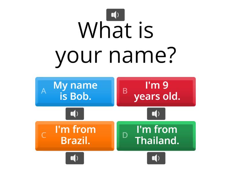 Self-Introduction - Quiz