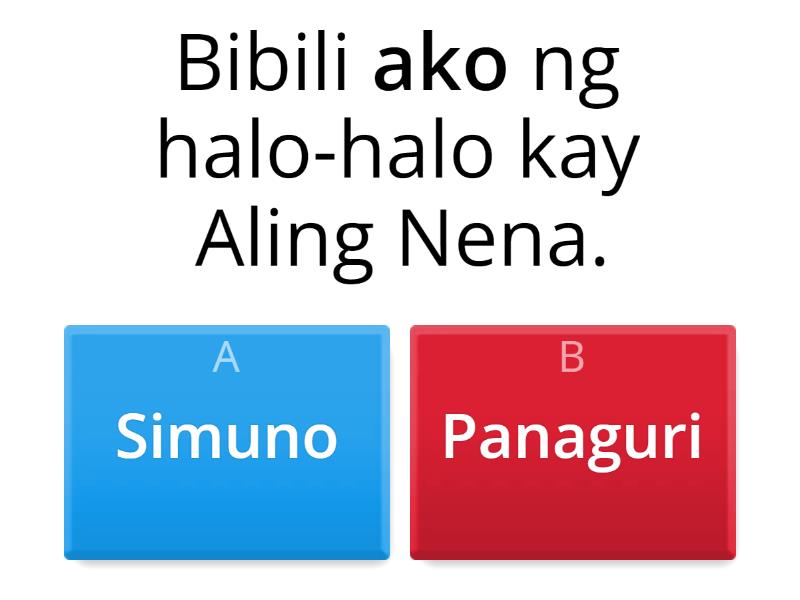 SIMUNO O PANAGURI - Quiz