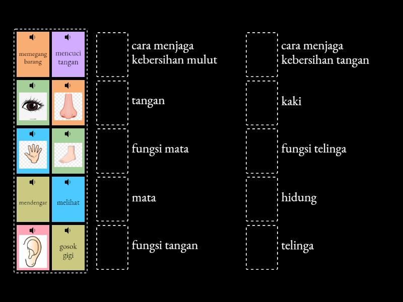 LKPD mengenal anggota tubuh - Match up