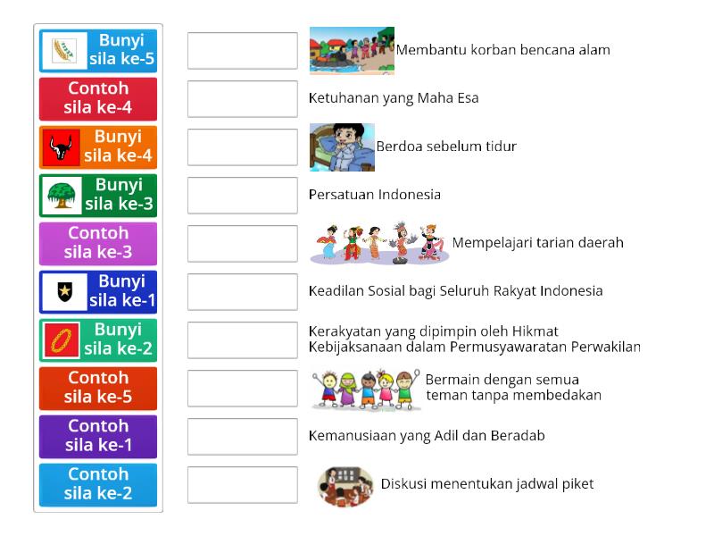 Pendidikan Pancasila - Fase B - Pancasila - Permainan Pencocokan