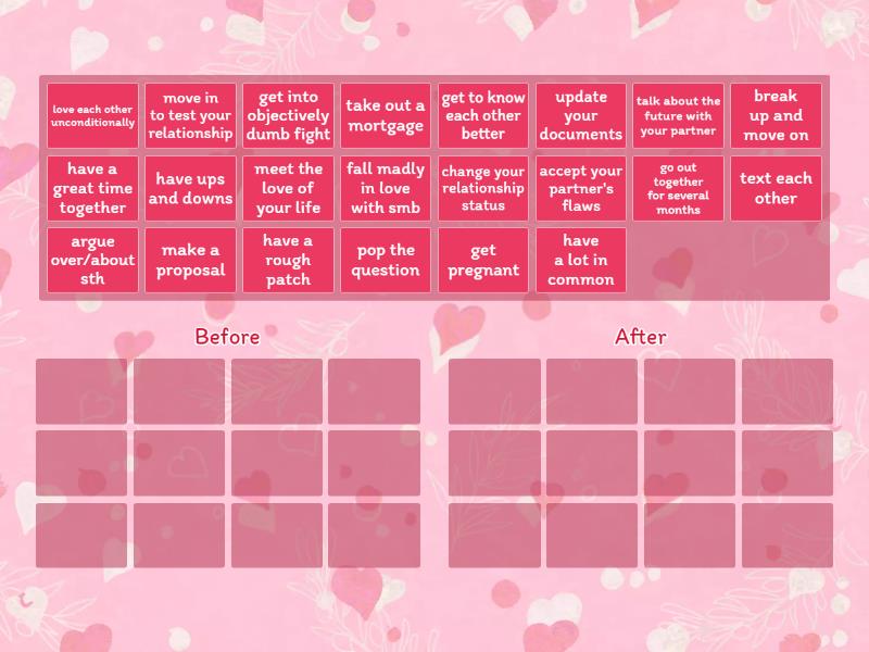 Before/After Marriage - Group sort