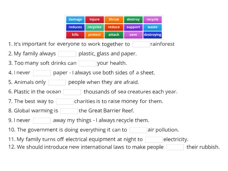 Roadmap B1, unit 6C, speaking - Complete the sentence