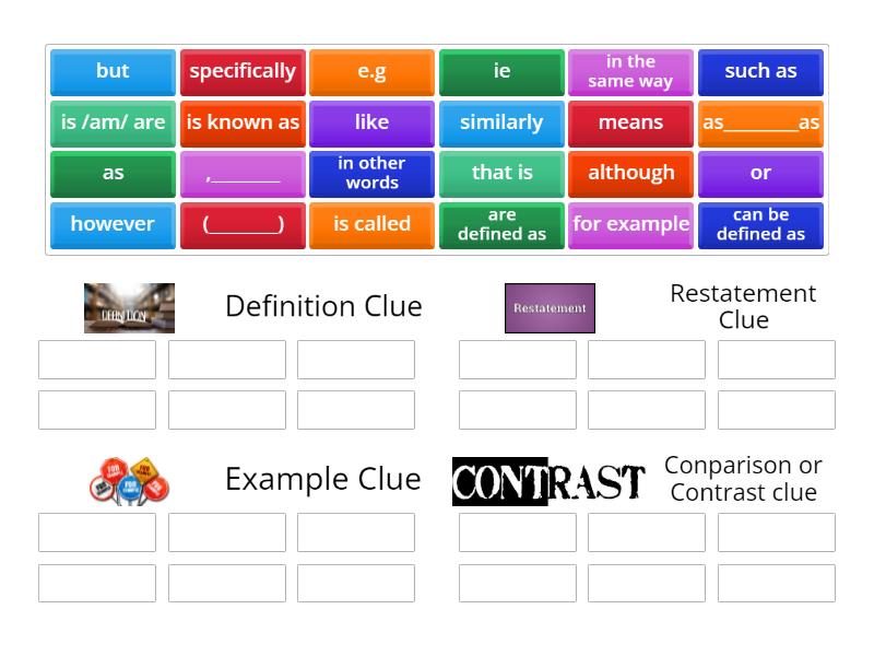 context clue 1 - Group sort
