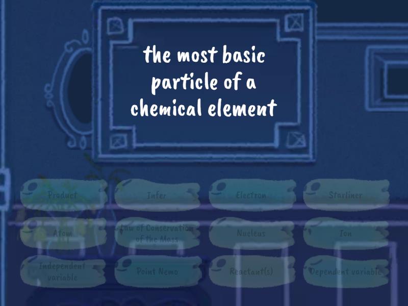 Chemistry vocabulary review - Find the match