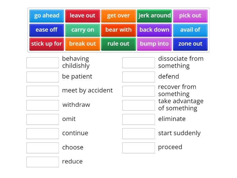 Phrasal Verbs Match Up