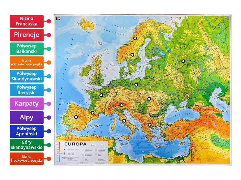 Mapa Fizyczna Europy 7a Labelled Diagram 5021