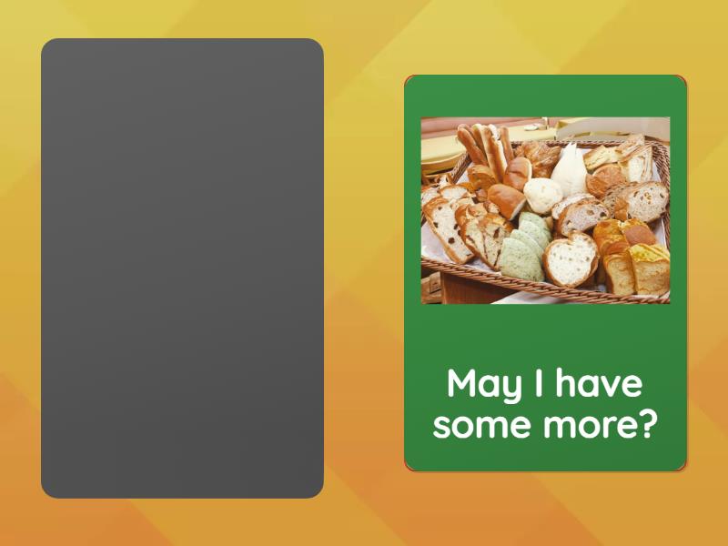 Questions (at mealtime) - Speaking cards