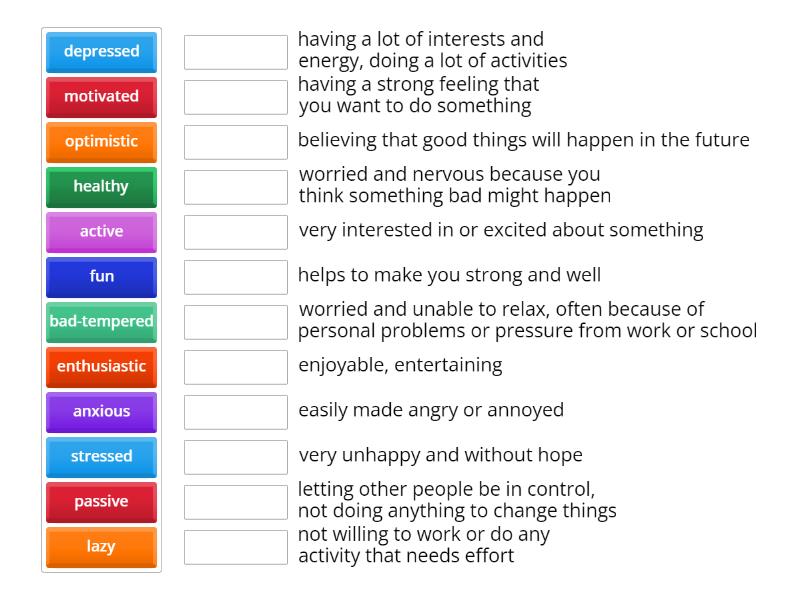 negative adjectives for homework