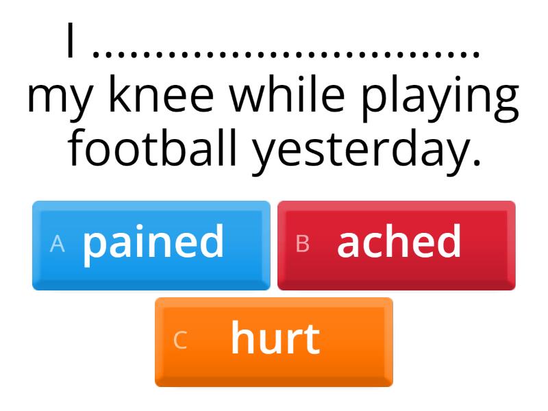 Pain/Ache/Hurt/Sore - Quiz