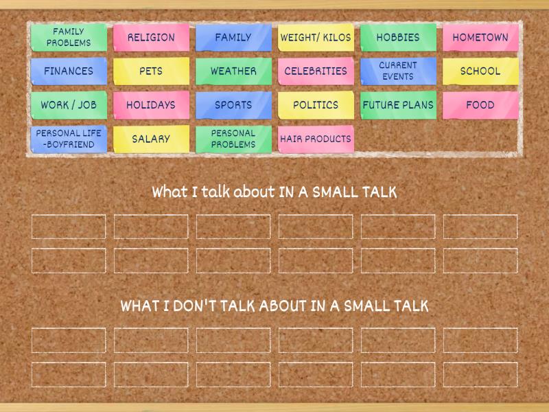 Small Talk Group Sort