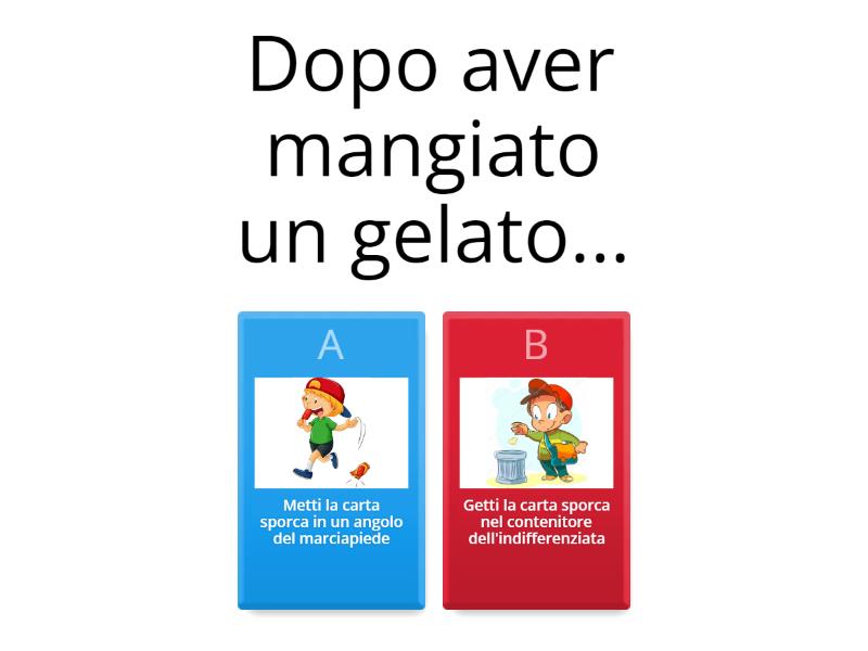 Scegli il comportamento corretto per non inquinare Quiz
