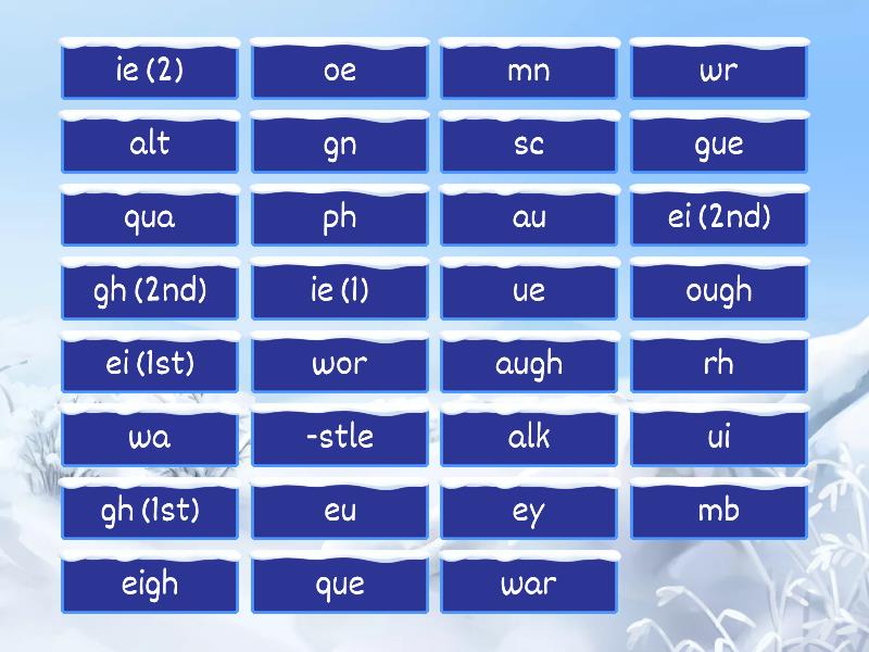 Column 5 Phonograms - Flip tiles