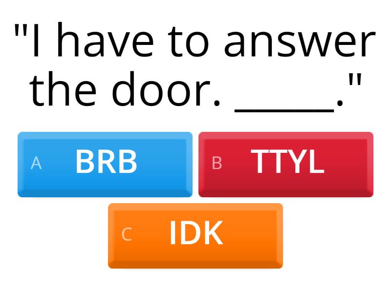 Internet Slangs - Quiz