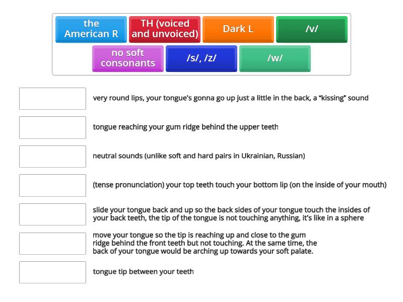 Class 1 - articulation quiz - Une las parejas