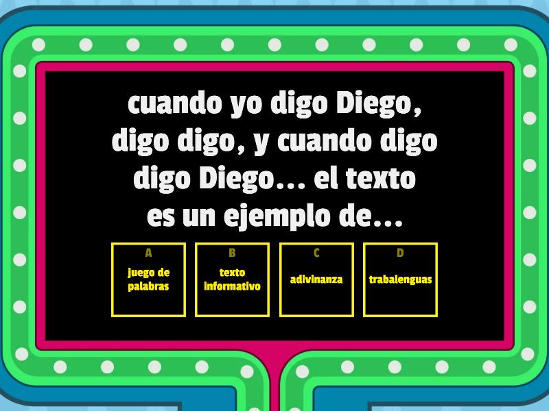 Adivinanzas Y Trabalenguas - Gameshow Quiz