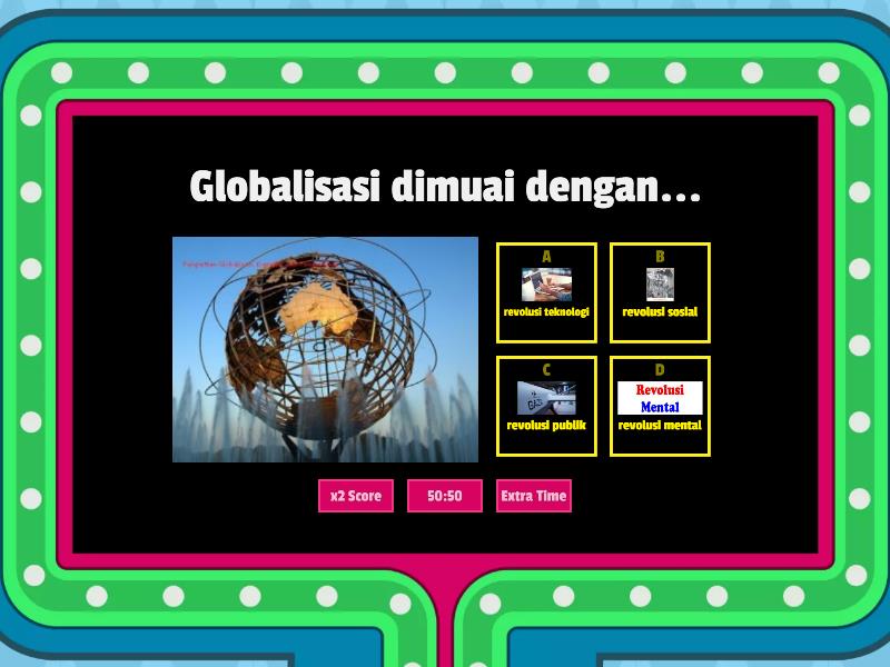 SUMATIF HARIAN BAB 2: PERKEMBANGAN IPTEK DI ERA GLOBALISASI - Gameshow Quiz