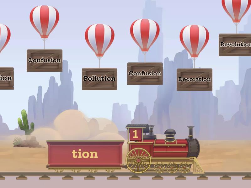 Final Stable Syllables -tion, -sion, -le - Balloon pop