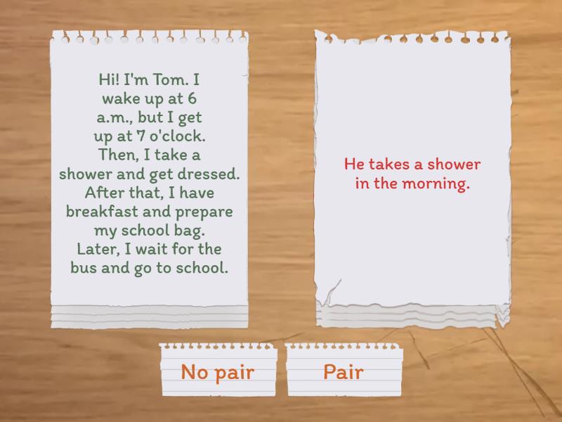 Routines - Pair or No Pair