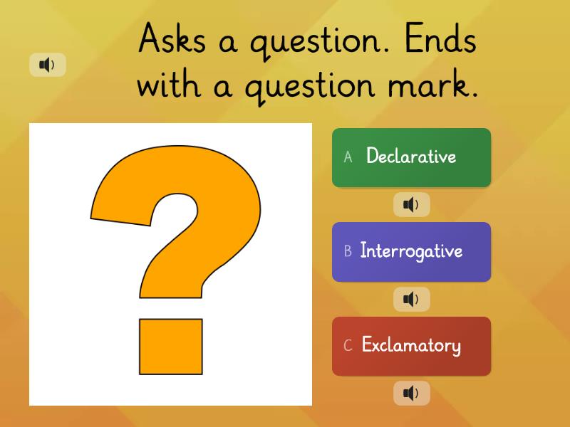 Copy Of Sentences: Declarative, Interrogative, Exclamatory - Quiz