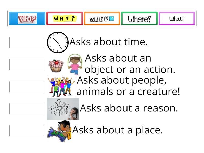 Identifying Wh-questions-3rd Year EP - Match up
