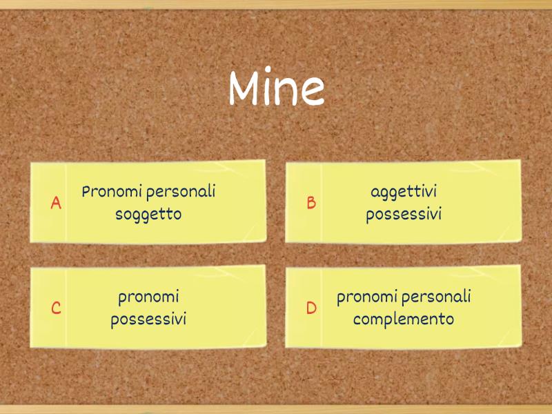 Pronomi E Aggettivi In Inglese - Quiz