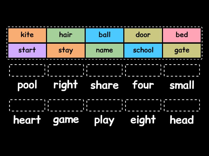 Rhyming Words - Match up