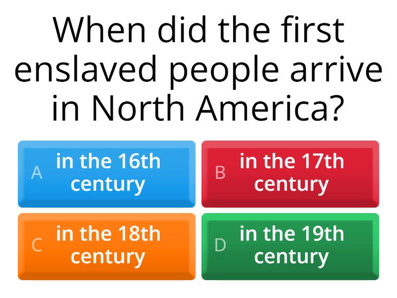 What was the Underground Railroad? Chapter 1 Quiz
