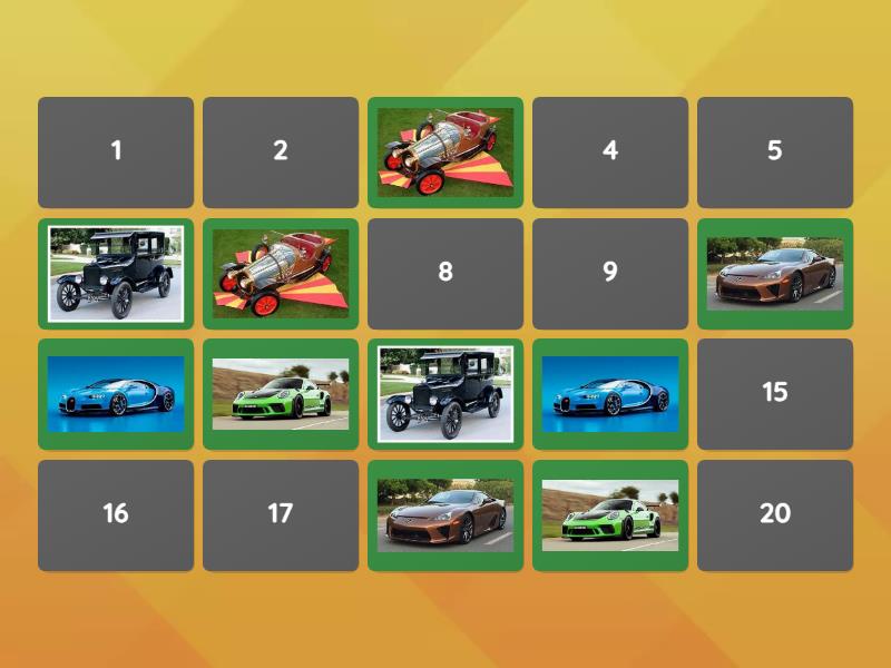 Match the Cars Game - Matching pairs