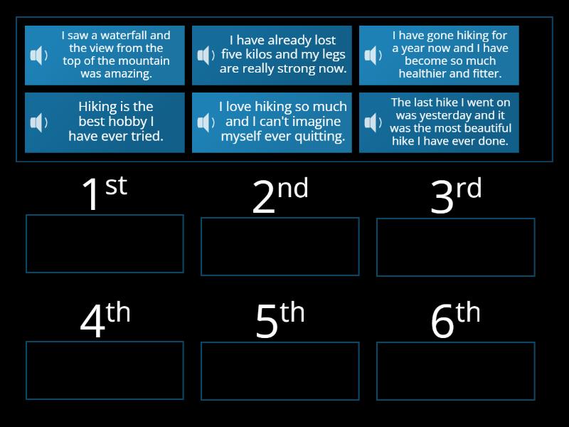 Paragraph Structure - Rank order