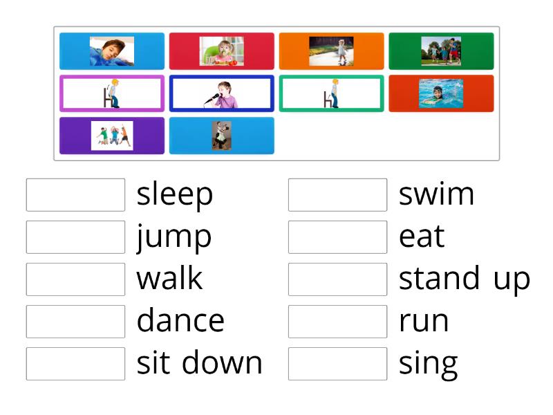 Action Words Kg3 - Match up