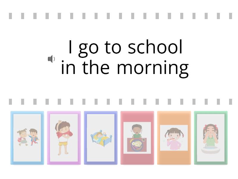 Morning routines 1 - Find the match