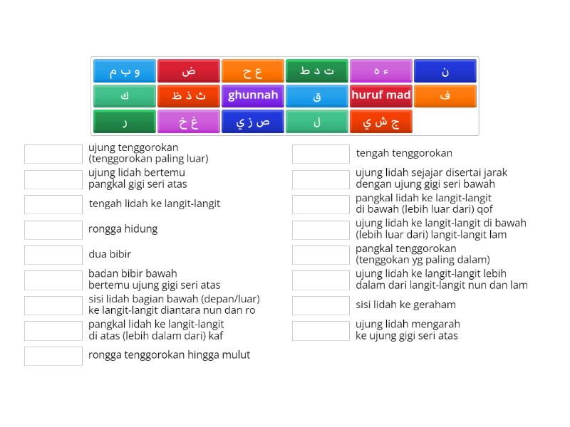 Makharijul Huruf - Match Up