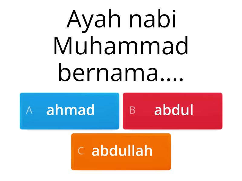 Biografi Nabi Muhammad Saw - Quiz