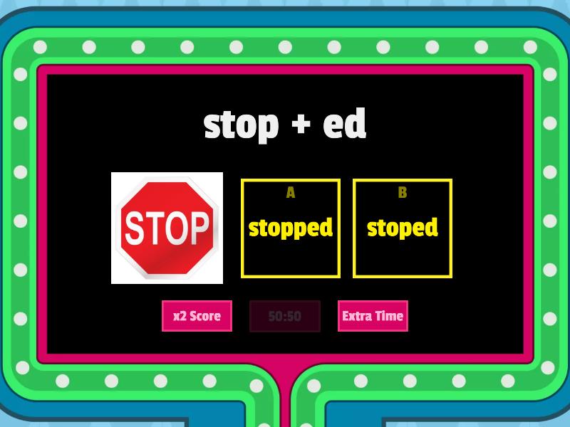 Doubling Rule 111 Just words unit 6 Gameshow quiz