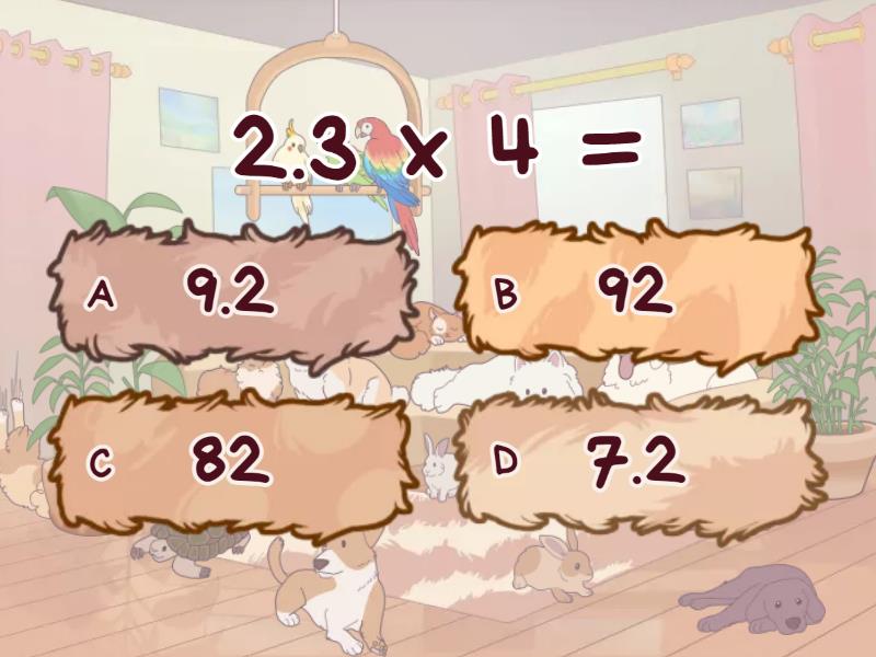 Multiply two decimals - Quiz