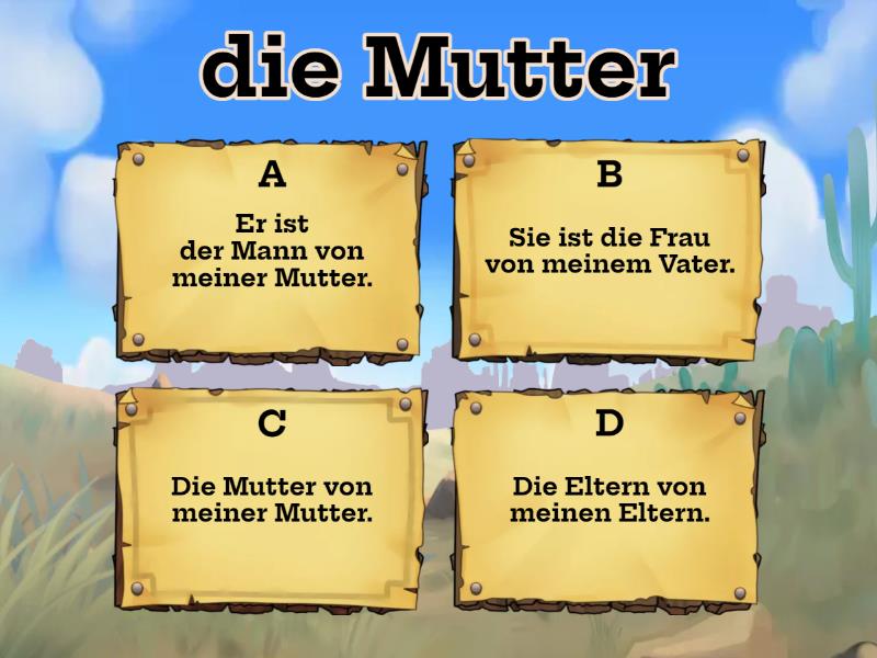 Familie und Verwandtschaft Викторина