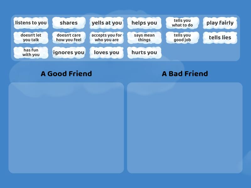 Good vs Bad Friend Categorize