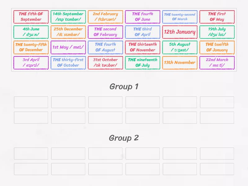 Dates - Group sort
