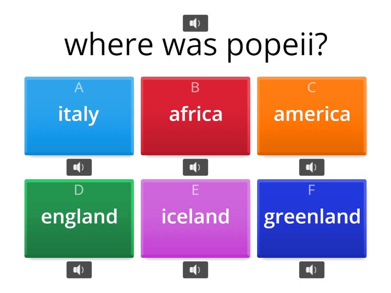 pompeii - Quiz