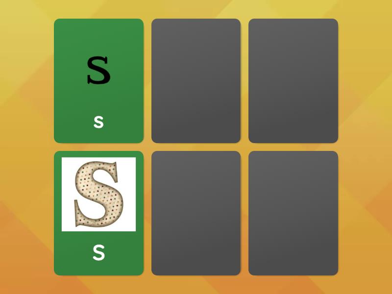 FH1. STU. Letters - Matching pairs