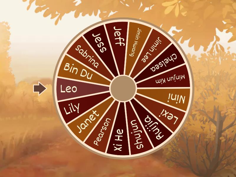 SLS 670 Fall 2024 Professor Ashley - Spin the wheel