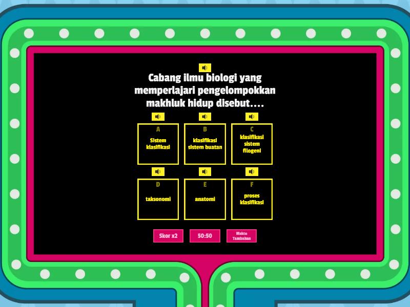 Klasifikasi Makhluk Hidup - Gameshow Quiz