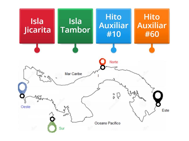 Puntos Extremos De Panamá Diagrama Con Etiquetas 2947