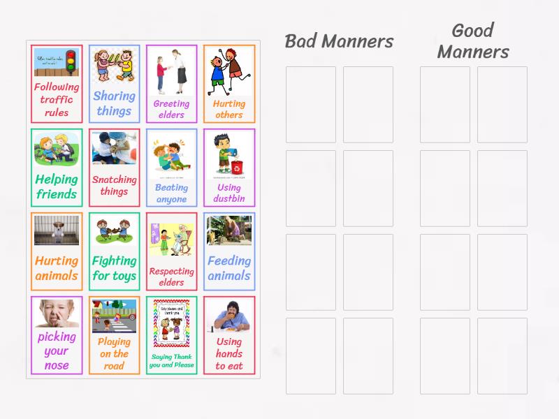 Good/Bad Manners - Group sort