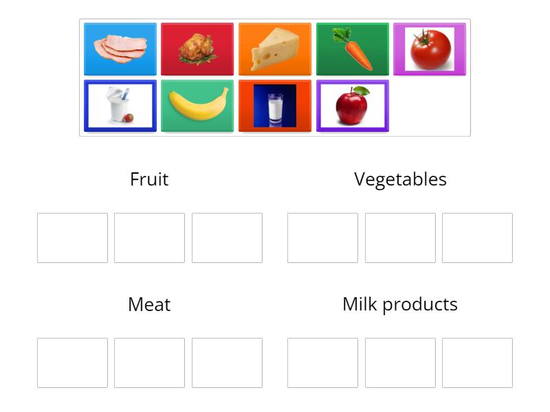 Food groups - Group sort
