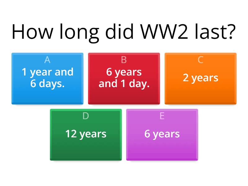 Ww2 events quiz