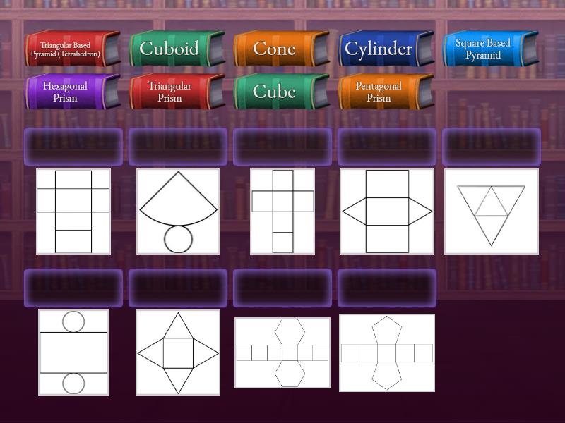 3D Shapes And Their Nets - Une las parejas