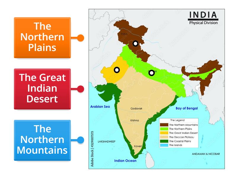 Physical Divisions Of India - Labelled Diagram