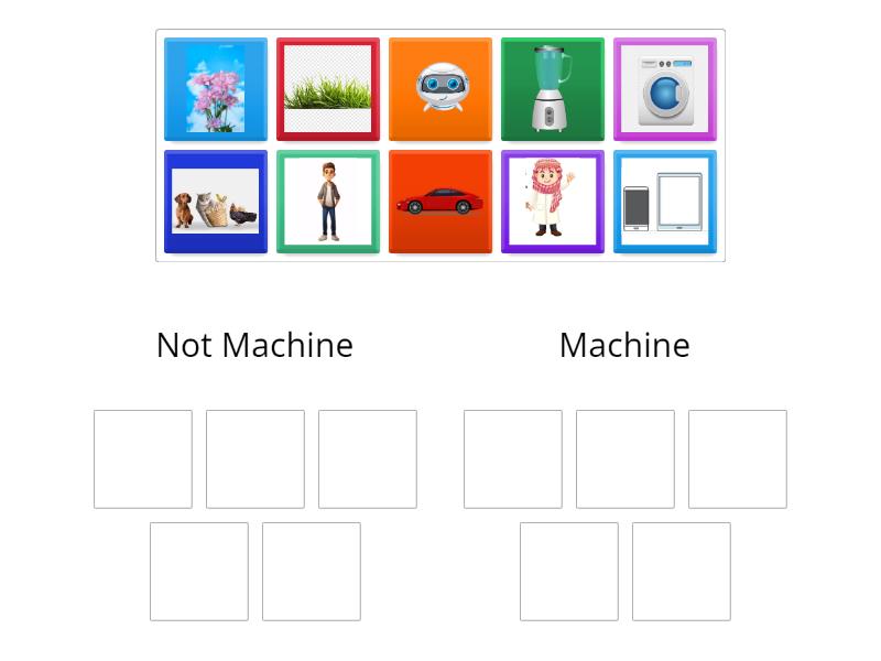 Machine or not machine - Drag each to its right group - Ordenar por grupo
